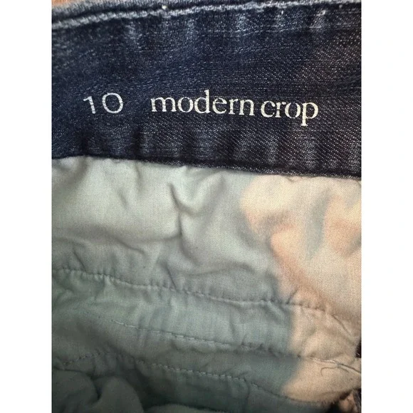 Ann Taylor LOFT Women's Size 10 (34x22) Modern Crop Capri Denim Blue Jeans - Picture 9 of 12
